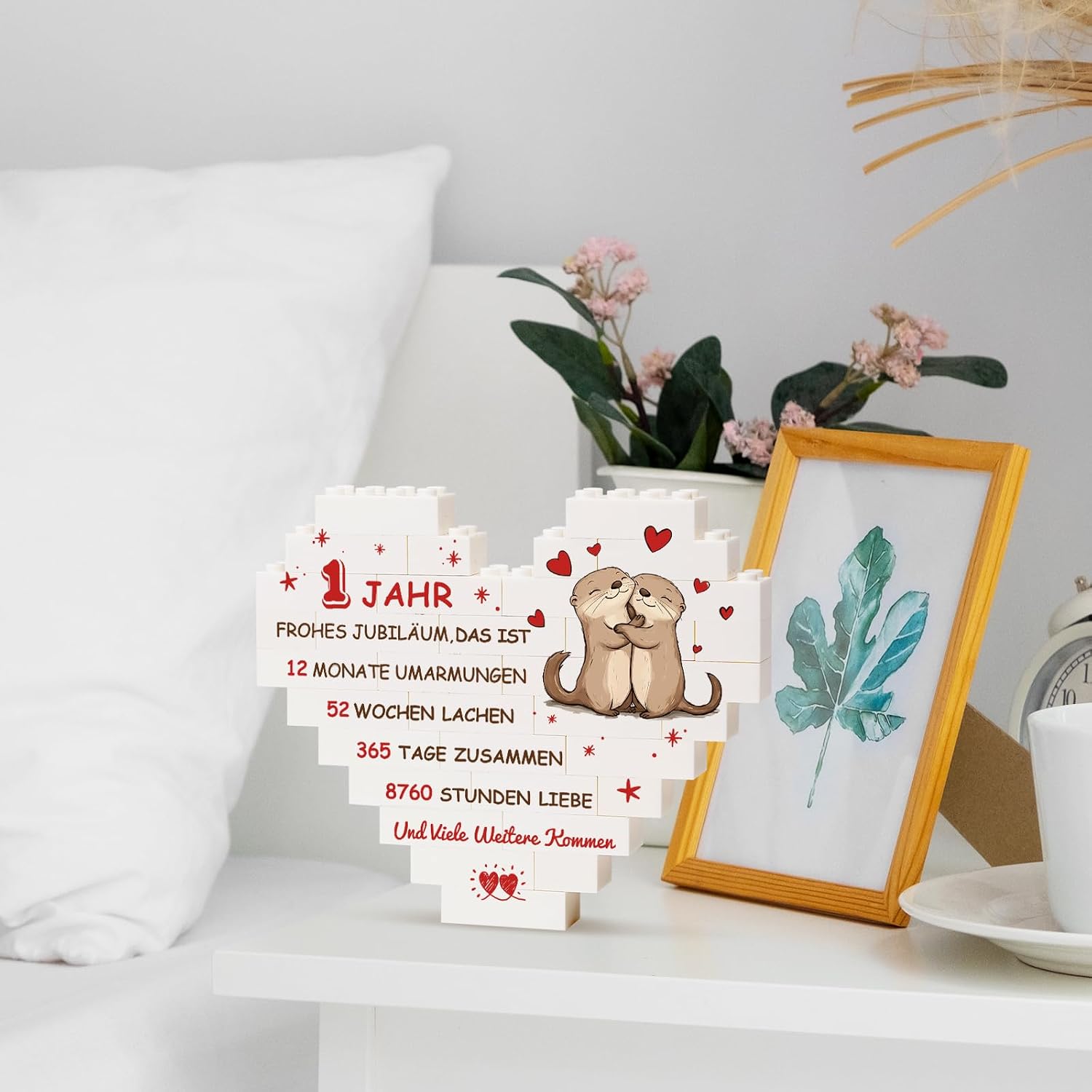 Thumbnail 6 de Greatabox 1. Jahrestag – Herzförmige Deko mit personalisiertem Datum und Botschaft
