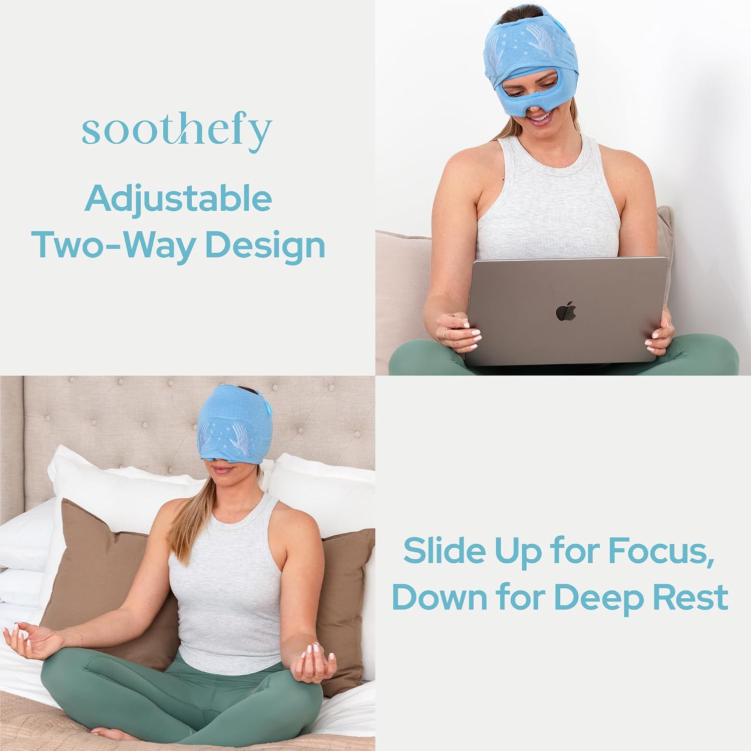 Thumbnail 5 de Soothefy Migraine Relief Cap with Slide-Up Eye Mask