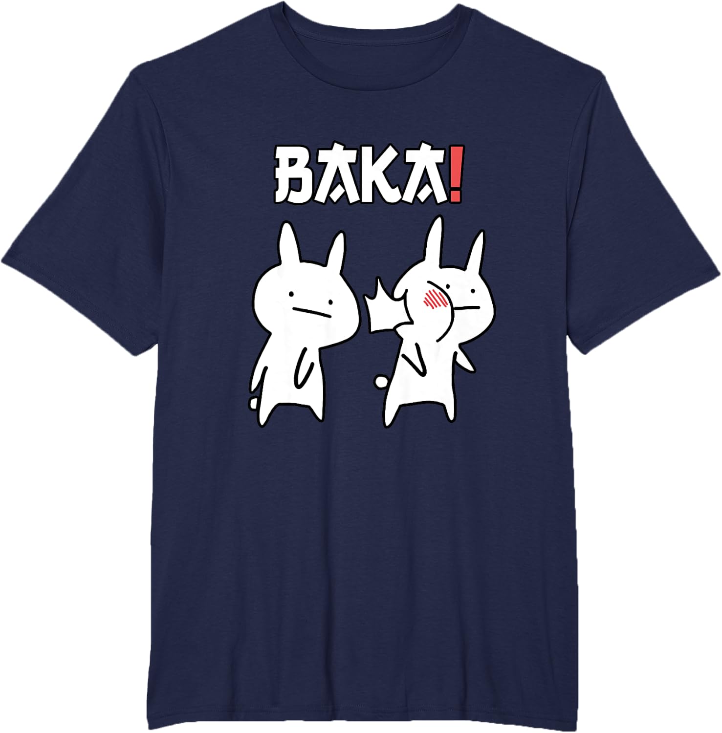 Thumbnail 4 de T-shirt anime kawaii Baka, schiaffi di coniglio