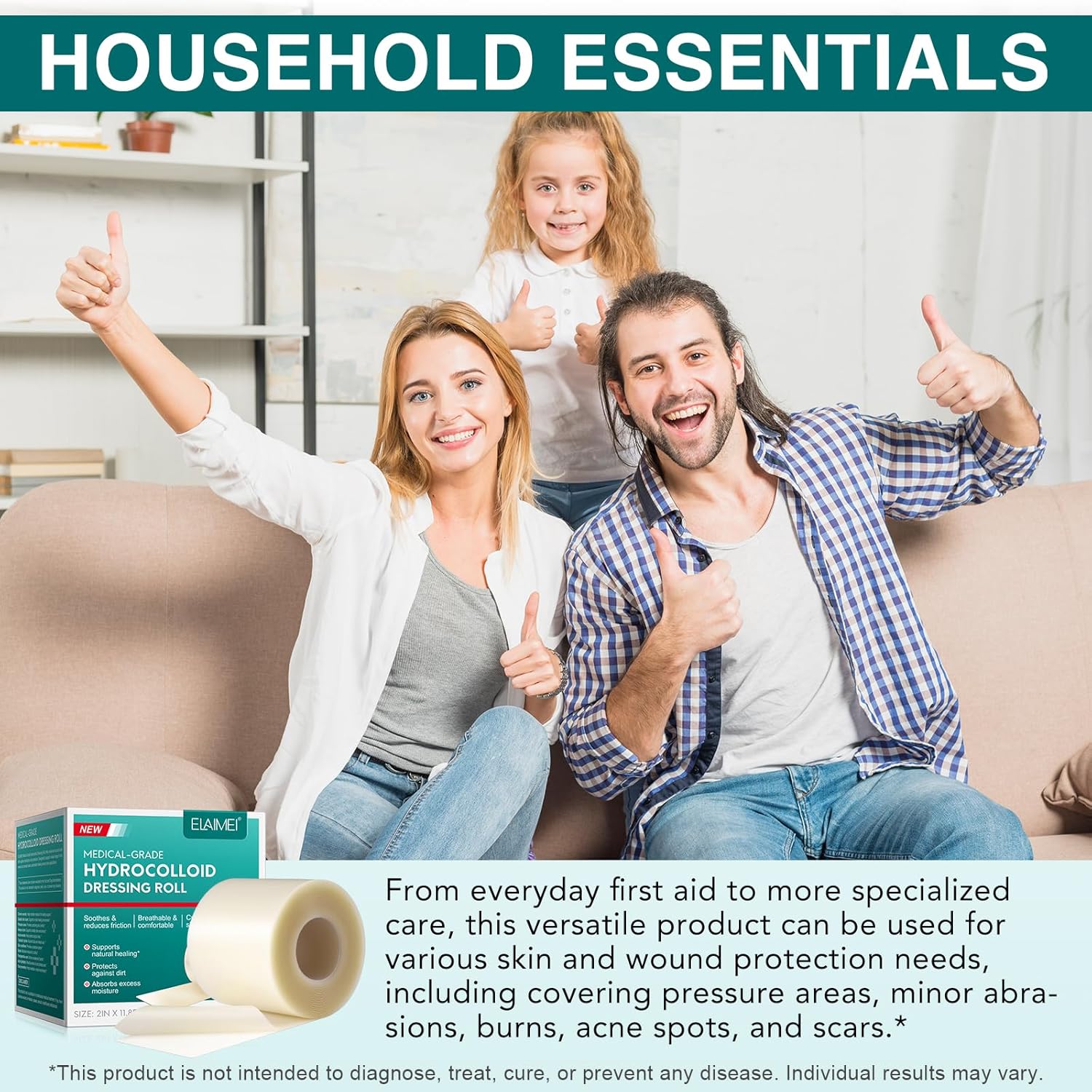 Thumbnail 4 de Hydrokolloid Pflaster Rolle 5 cm 3,6 m