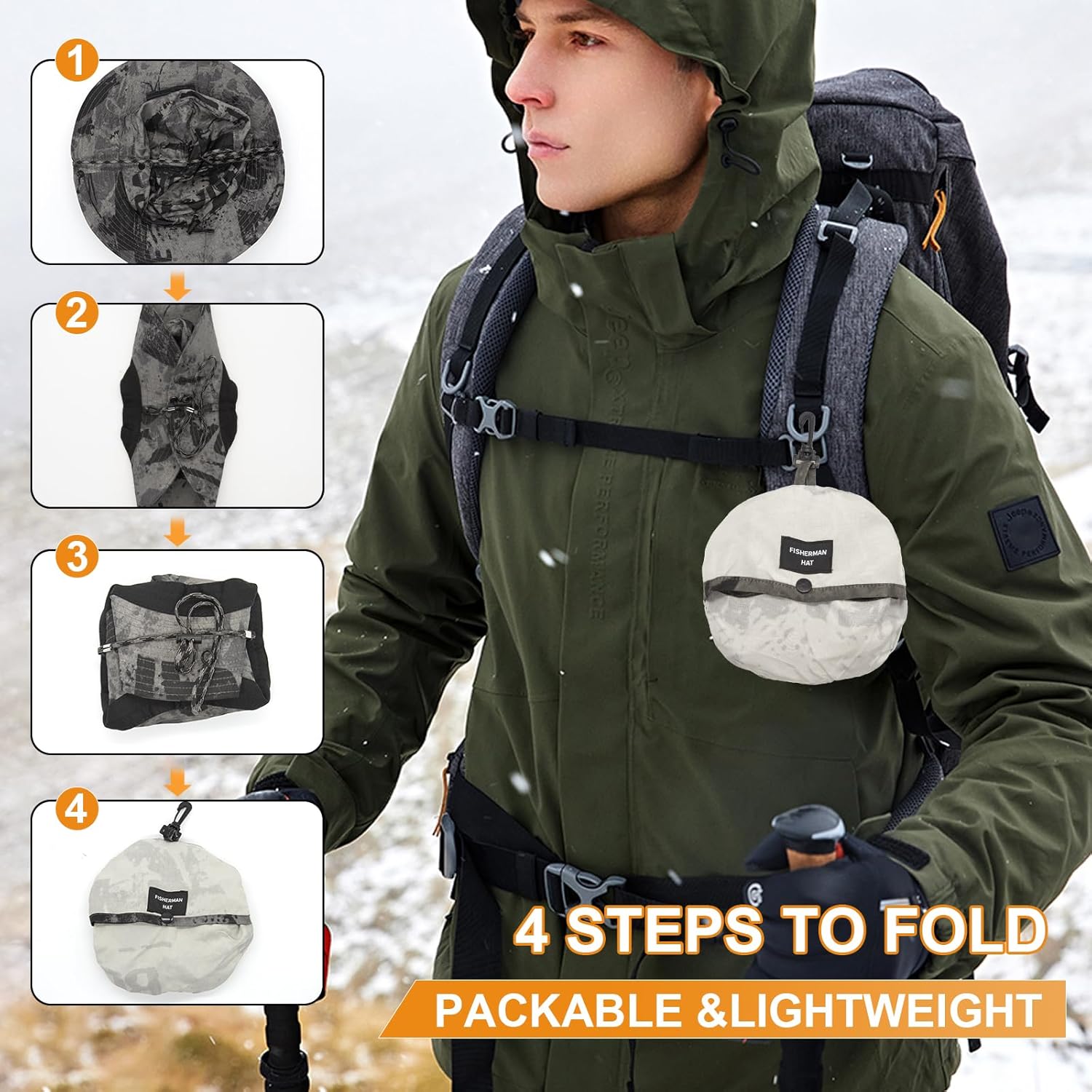 Thumbnail 3 de YAMEIZE Summer UPF50+ Bucket Hat Waterproof – Adjustable Safari Hat for Women & Men