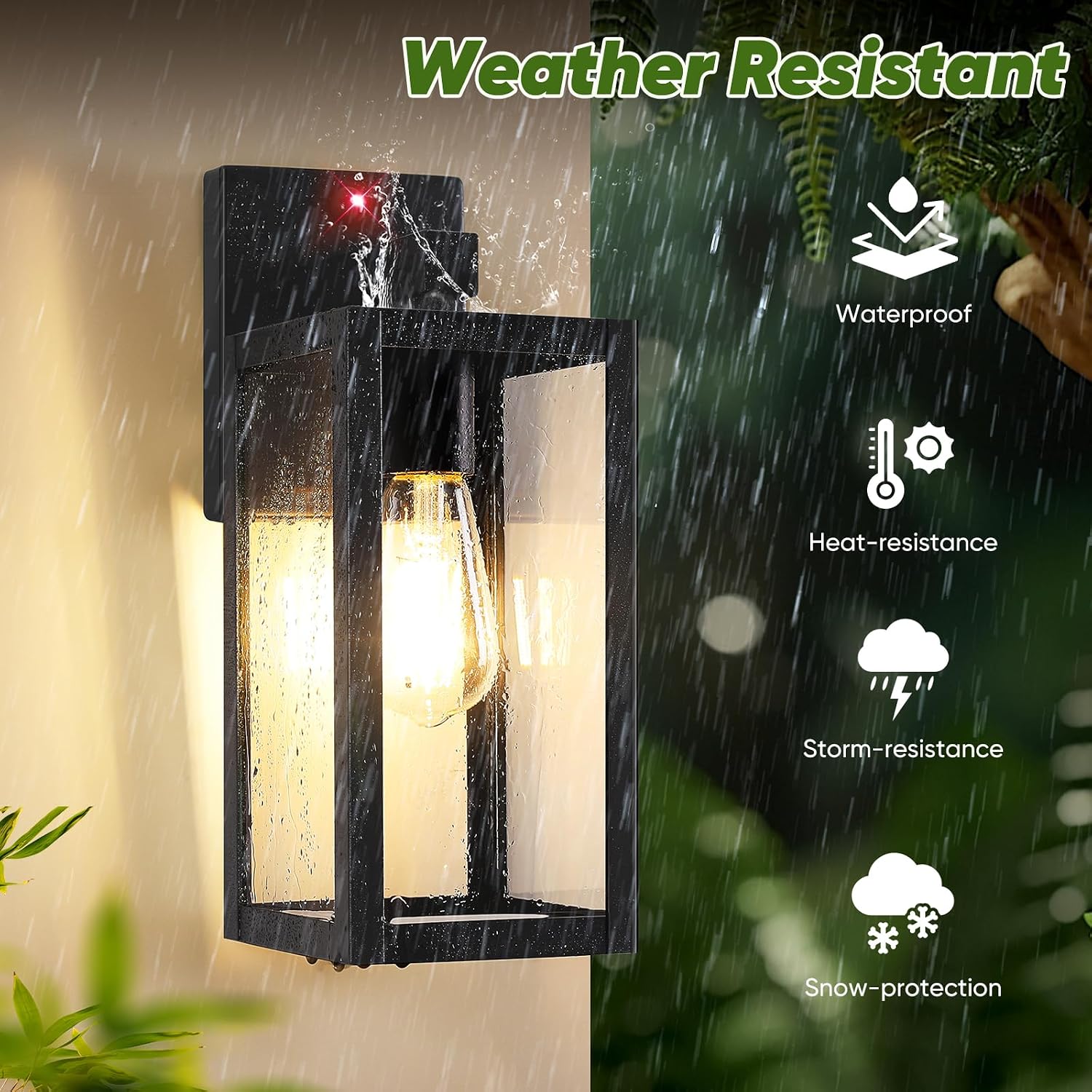 Detalle 1 de BesLowe Outdoor Wall Lights, 13-inch