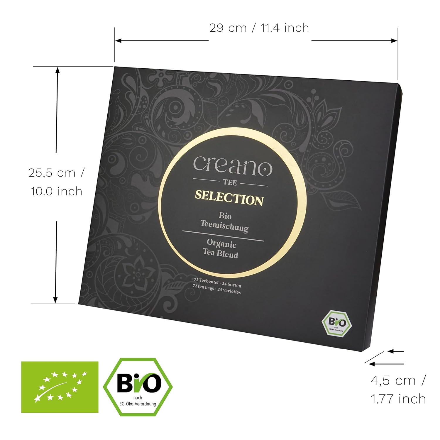 Thumbnail 2 de Creano Bio Kräutertee & Tee Geschenkset „World of Tea“ – 72 Teebeutel in 24 Sorten, koffeinfrei