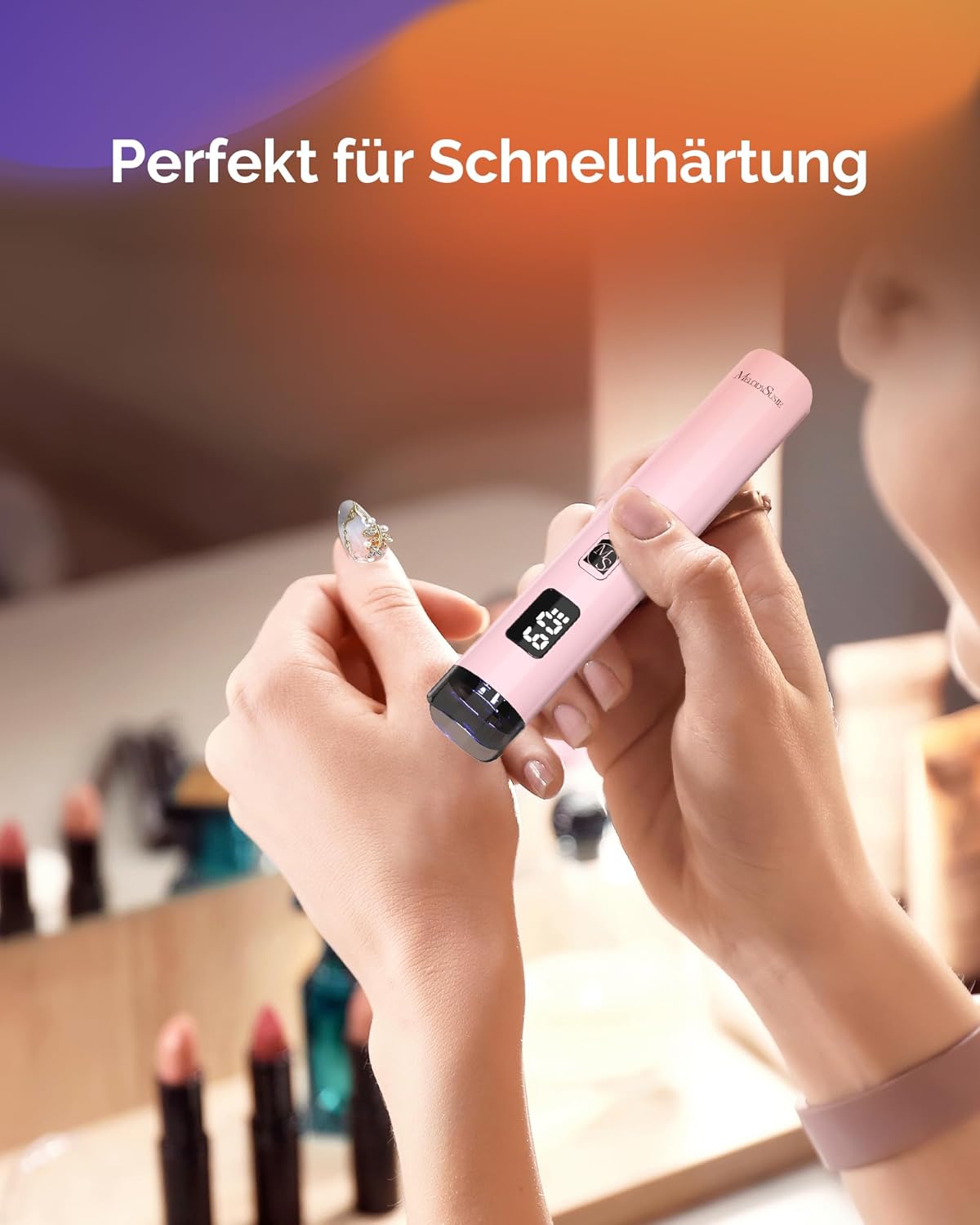 Thumbnail 4 de MelodySusie UV-Lampe für Gelnägel ART01R – mini, wiederaufladbar und mit 2 Timern