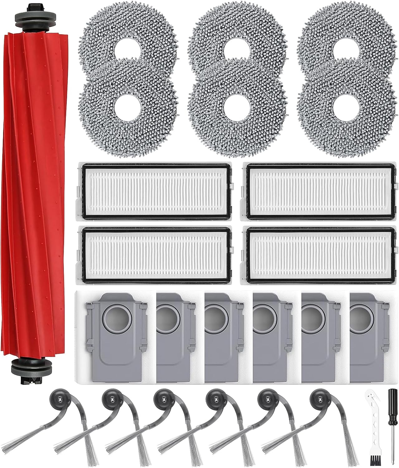 Detalle de 25-teiliges Zubehör-Set für Roborock QV 35A / QV 35S / Qrevo / QR 598 / QR 798 Saugroboter