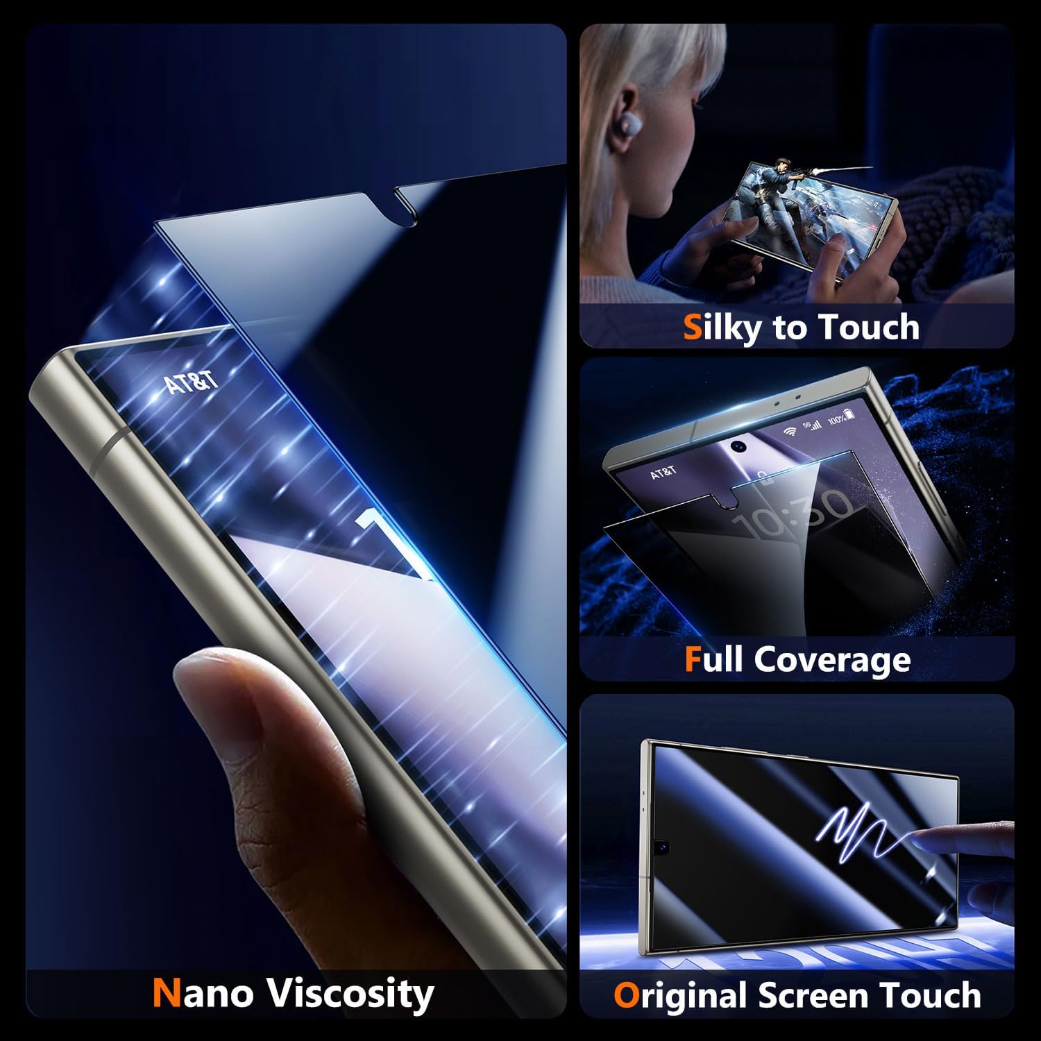 Thumbnail 5 de UniqueMe Samsung Galaxy S24 Ultra privacy screen protector 2-pack