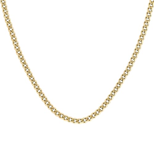 Detalle de BOSS Jewelry Men's Chain for HIM Collection Necklace in Yellow Gold IP – 61cm (Model 1580173)