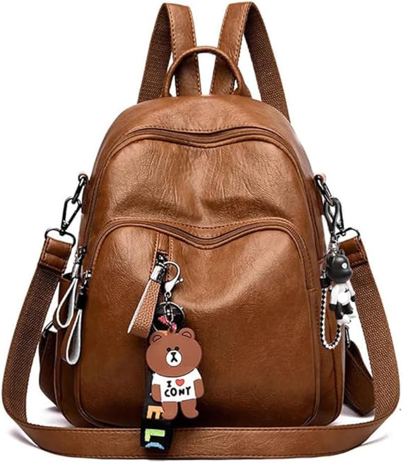 Thumbnail 6 de AINUOEY Donna borsa a zaino/ zainetto con tracolla 76656 in ecopelle PU nero