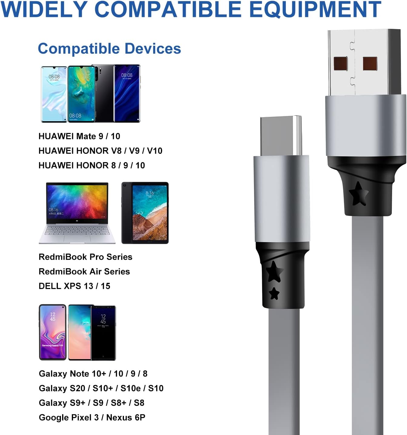 Thumbnail 4 de SDBAUX USB-C Kabel 1 m mit Quick Charge 3.0 (3 A) – einziehbares USB-A auf USB-C Ladekabel & Datenkabel