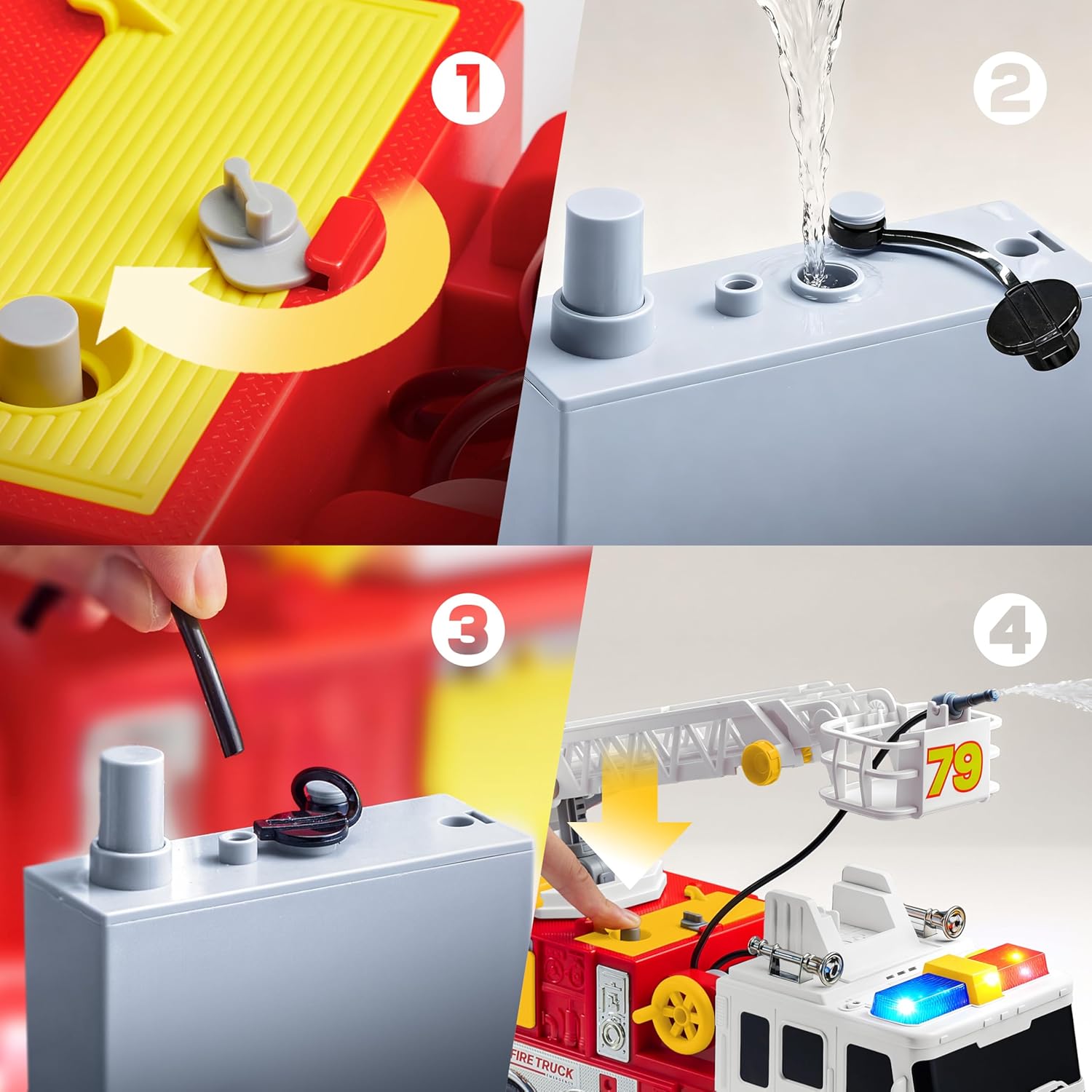 Detalle de JOYIN Extra Large Fire Truck 33-inch Ladder ๐