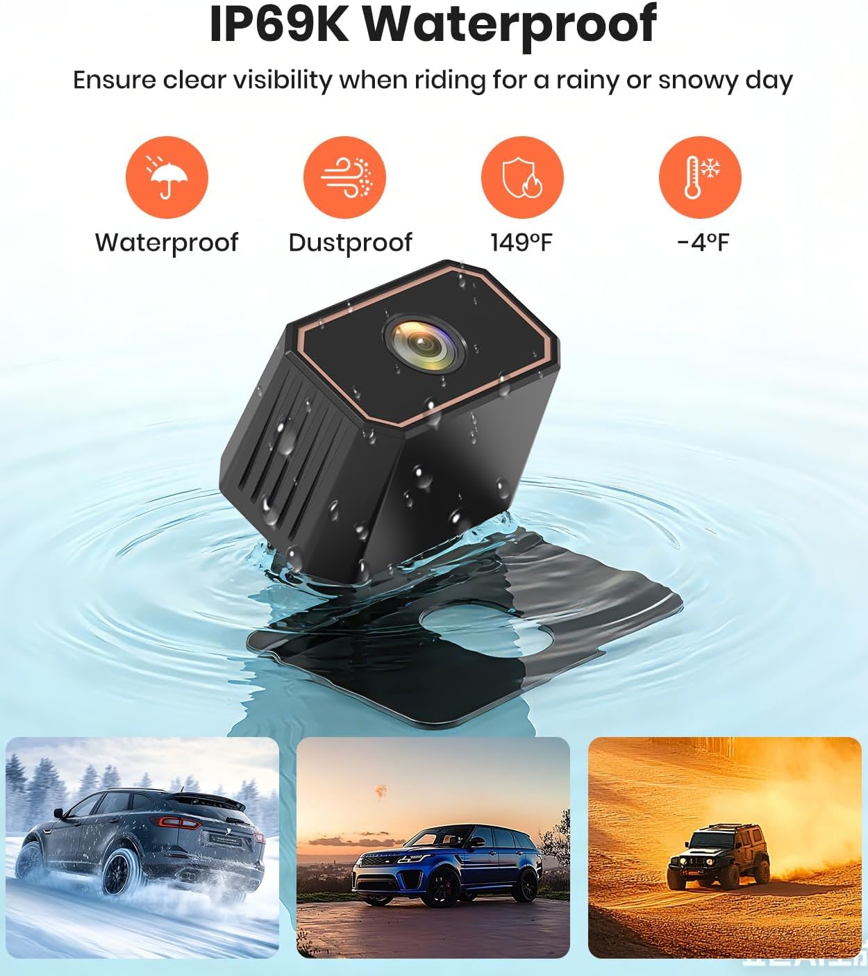 Thumbnail 6 de AUTO-VOX Wireless Reversing Camera Kit for Car with 4.5" Monitor (1080P) – IP69K, Colour Night Vision