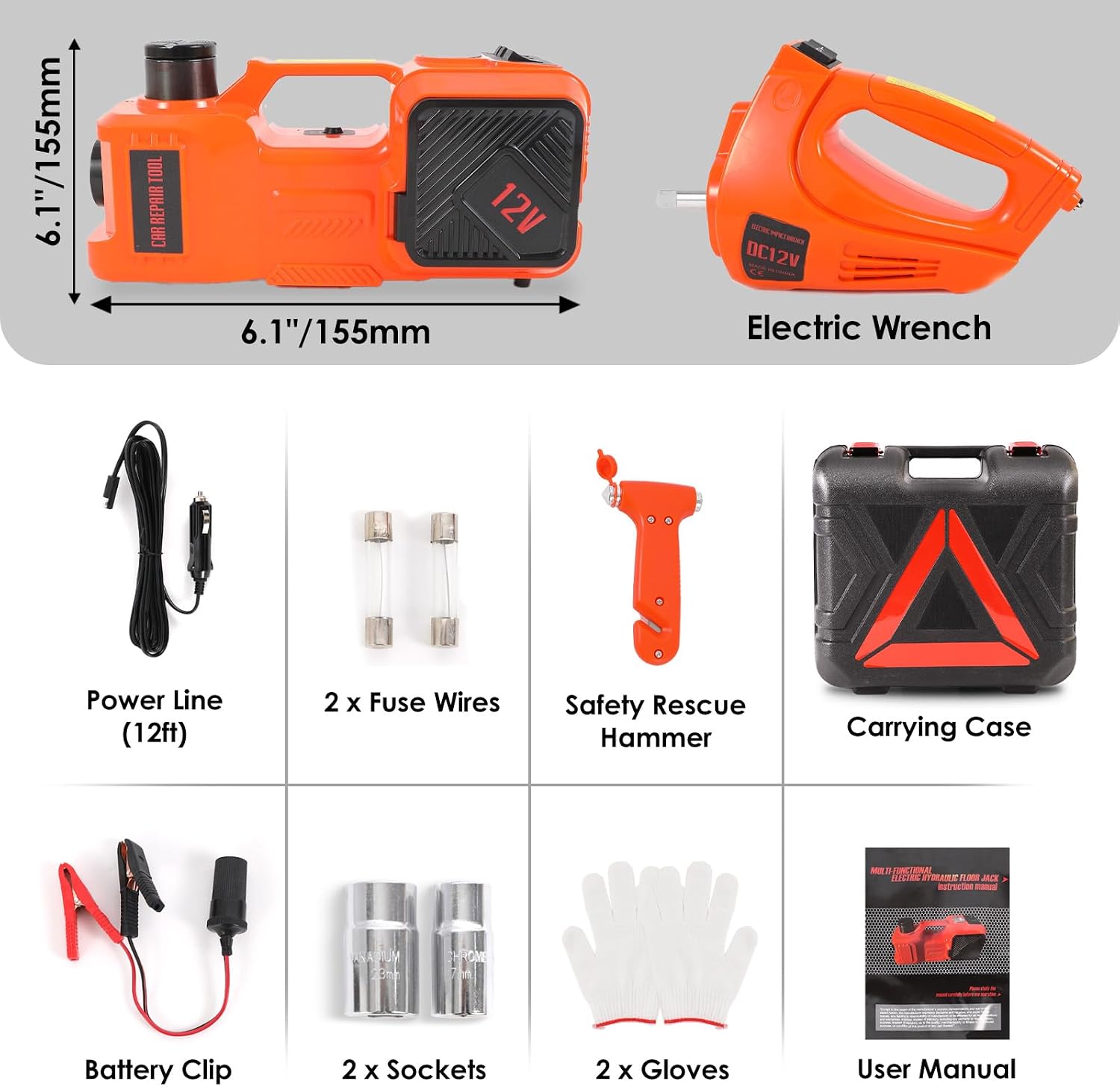 Thumbnail 3 de ROGTZ Electric Hydraulic 5 Ton Car Jack Kit