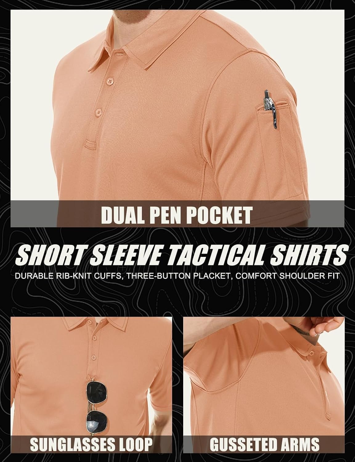 Thumbnail 4 de MAGCOMSEN Men's Polo Shirt Quick-Dry Performance Short Sleeve Polo Shirt