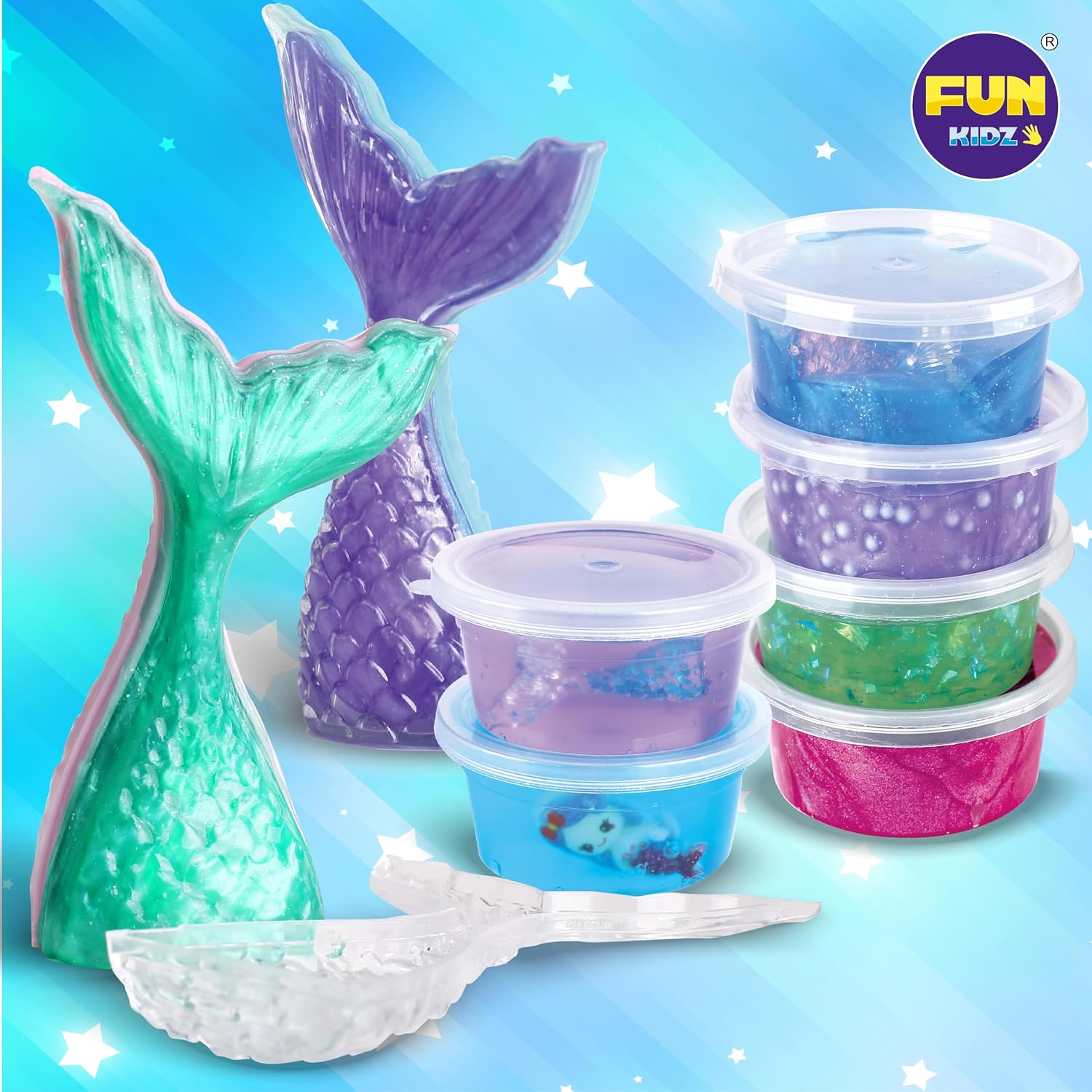 Detalle 2 de FunKidz Mermaid Slime Kit DIY 8-12 🎲