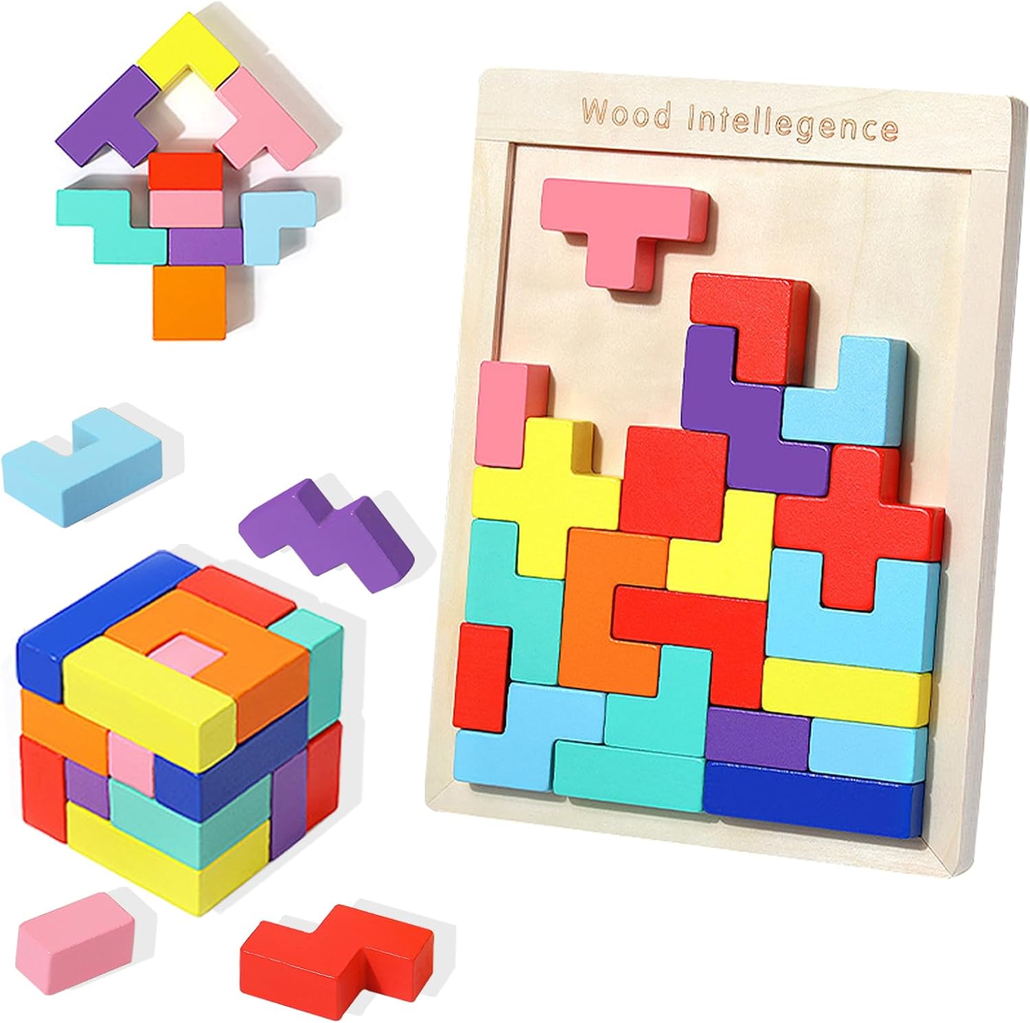Detalle 2 de EACHHAHA Puzzle en bois 3‑en‑1 🧩