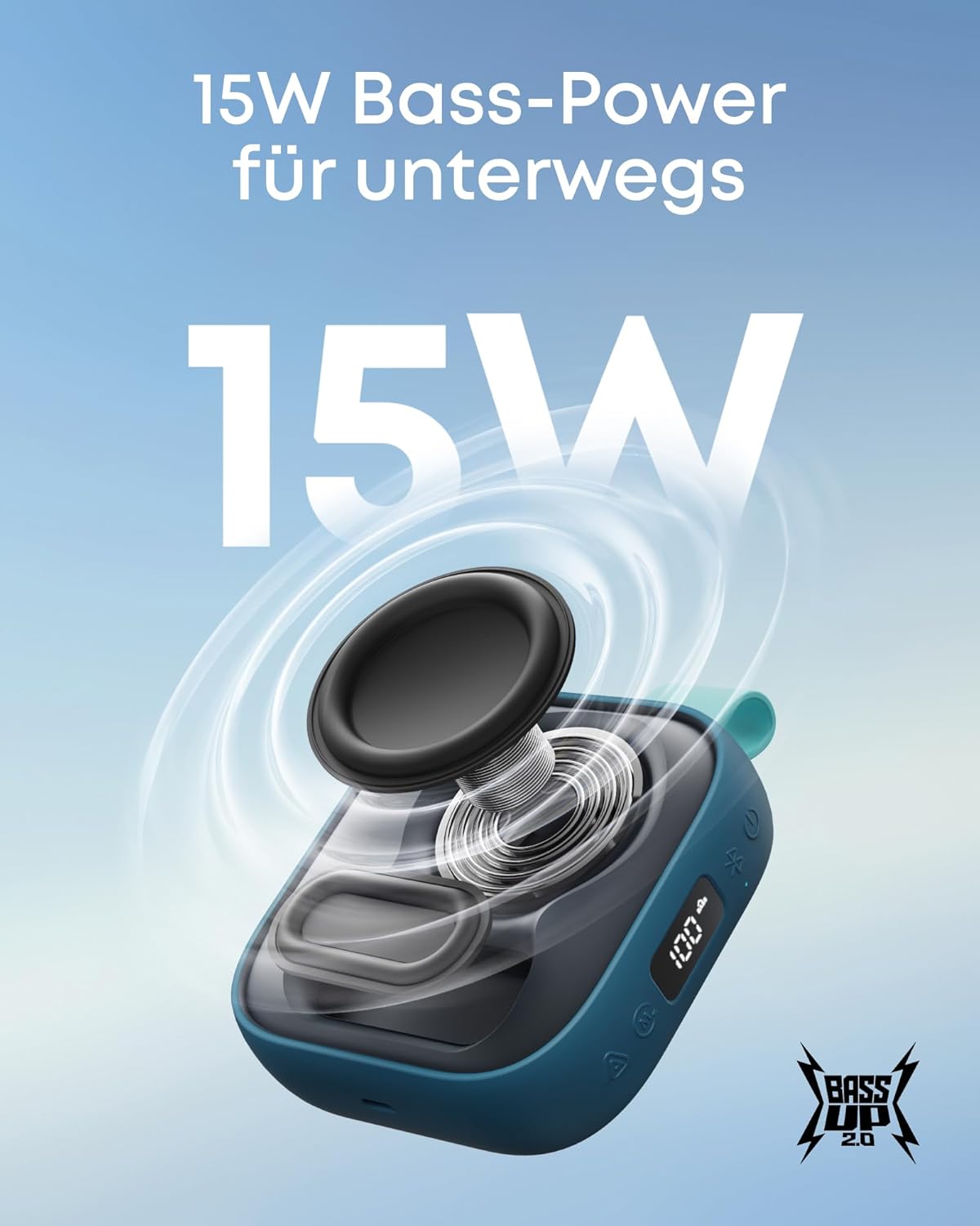 Thumbnail 1 de soundcore Boom Go 3i von Anker – kompakter Bluetooth-Lautsprecher mit 15 W, IP68, 24 h Akku und RGB Lichtshow