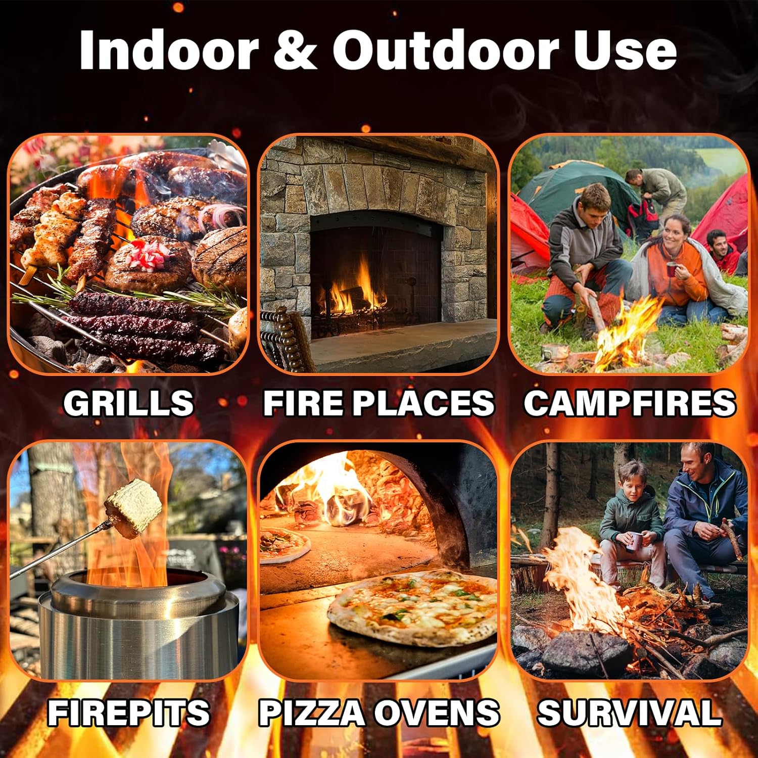 Thumbnail 6 de HGD 256 Natural Wood Fire Starters, 256 Count, Waterproof and Odorless