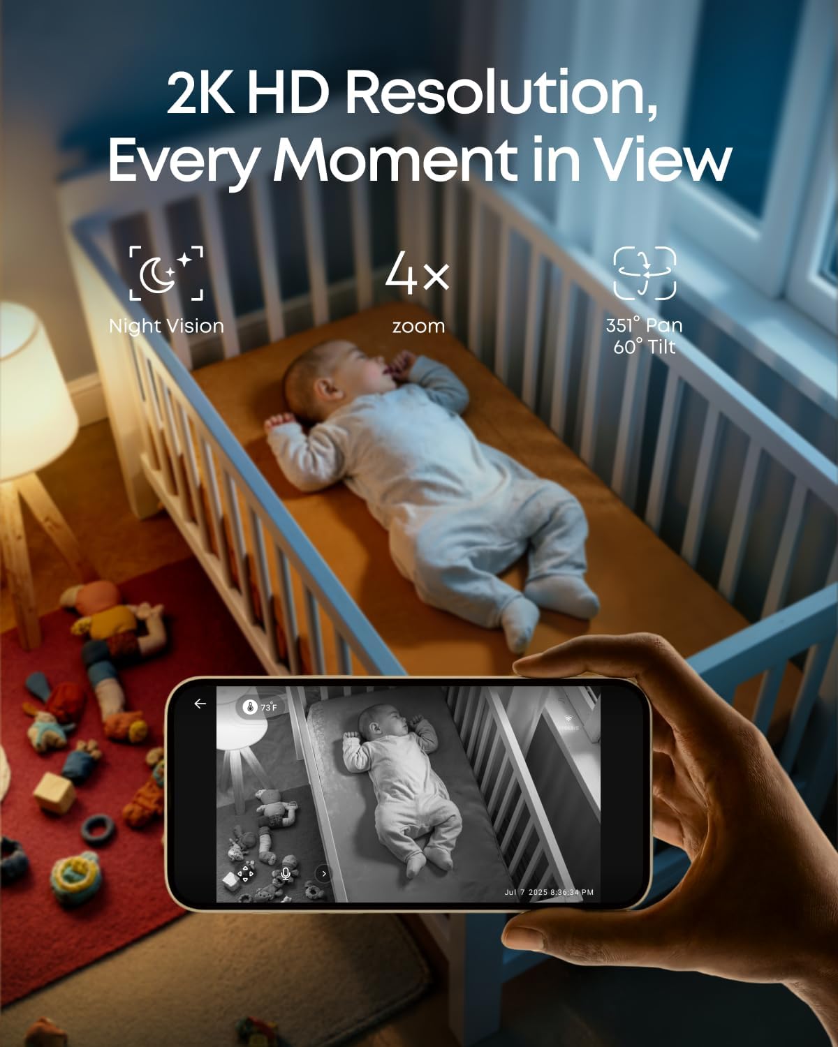 Detalle 2 de eufy Baby Monitor C10 Add-On Camera 2K