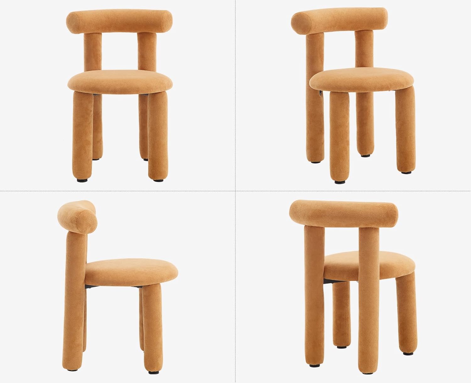 Thumbnail 6 de chairus 57da0667-45e8-4d38-8d12-ca542fc7418d set van 2 gele stoelen in imitatiebont