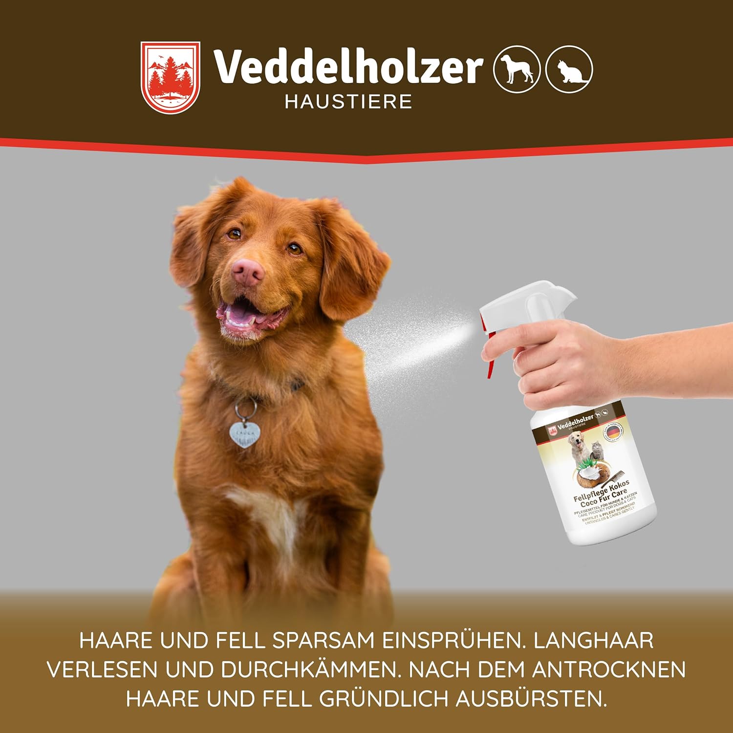 Thumbnail 2 de Veddelholzer 250 ml Kokos Fellpflege Entfilzungsspray