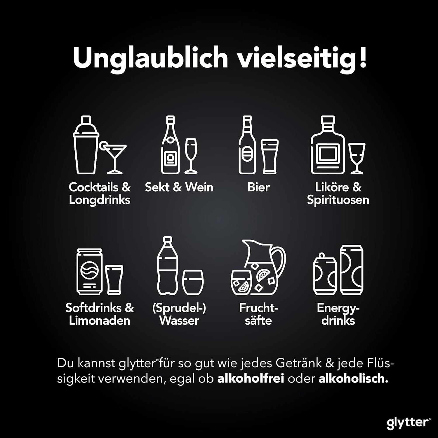 Thumbnail 5 de Glytter Glitzerpulver INTENSE für Getränke (Cherry Blossom) – essbarer, geschmacksneutraler Glitzer für Drinks