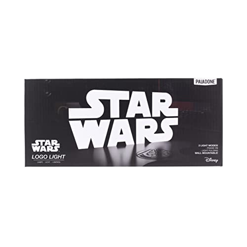 Detalle de Paladone Lámpara Logo Icónico Star Wars: iluminación oficial para escritorio y pared