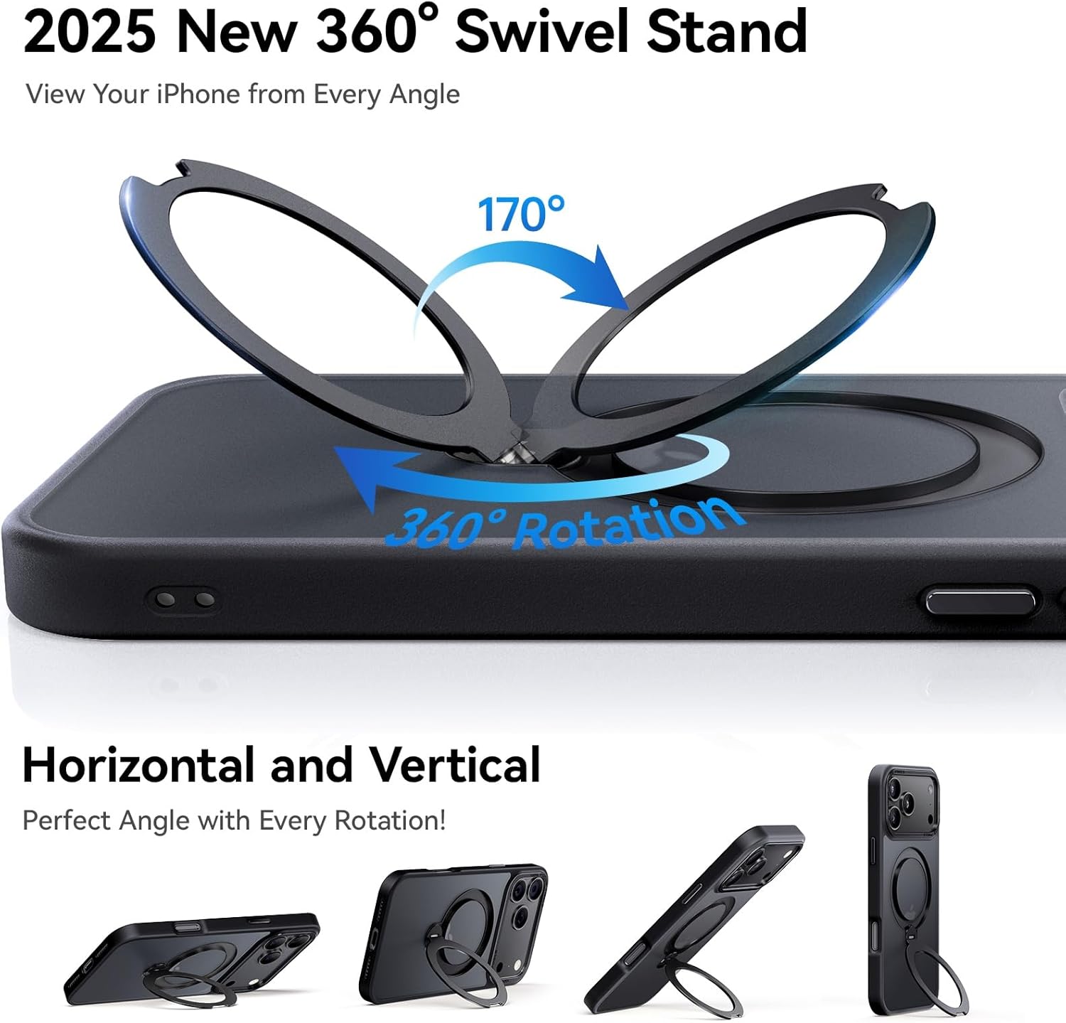 Detalle 2 de Peerock 360° Spin Magnetic Stand for iPhone 17 Pro 6.3"