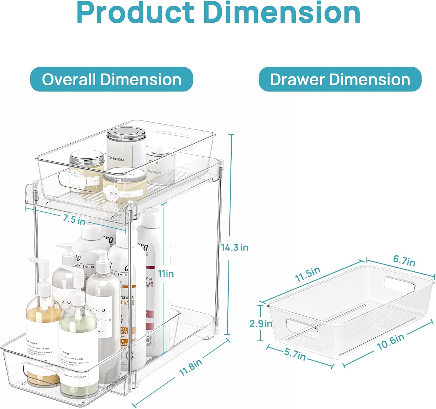 Detalle 2 de Vtopmart Under-Sink Organizer 2-Pack