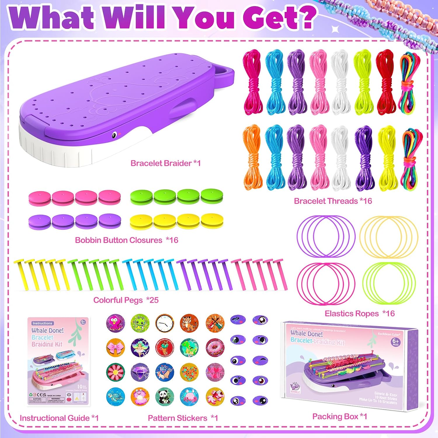 Detalle 2 de Whale bracelet making kit 16 bracelets