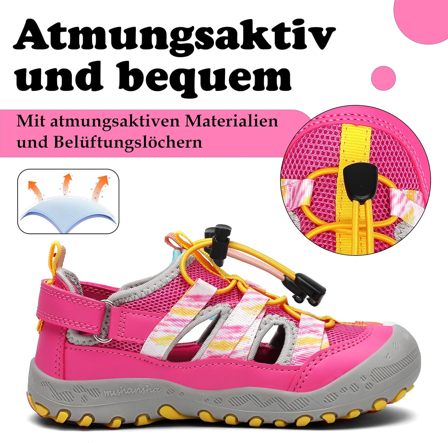 Thumbnail 2 de Mishansha Geschlossene Sandalen Mädchen Sommer – komfortabel, schnell trocknend und sicher