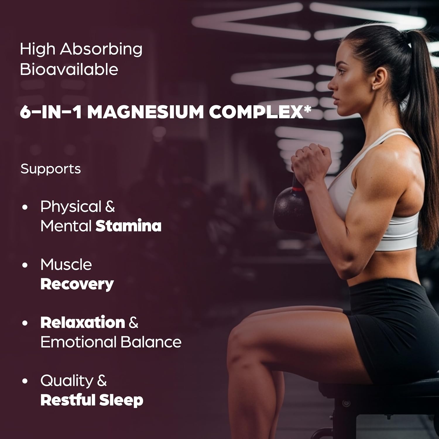 Detalle de SANDHUHERBALS Magnesium Complex 500mg, 120 Capsules with Zinc
