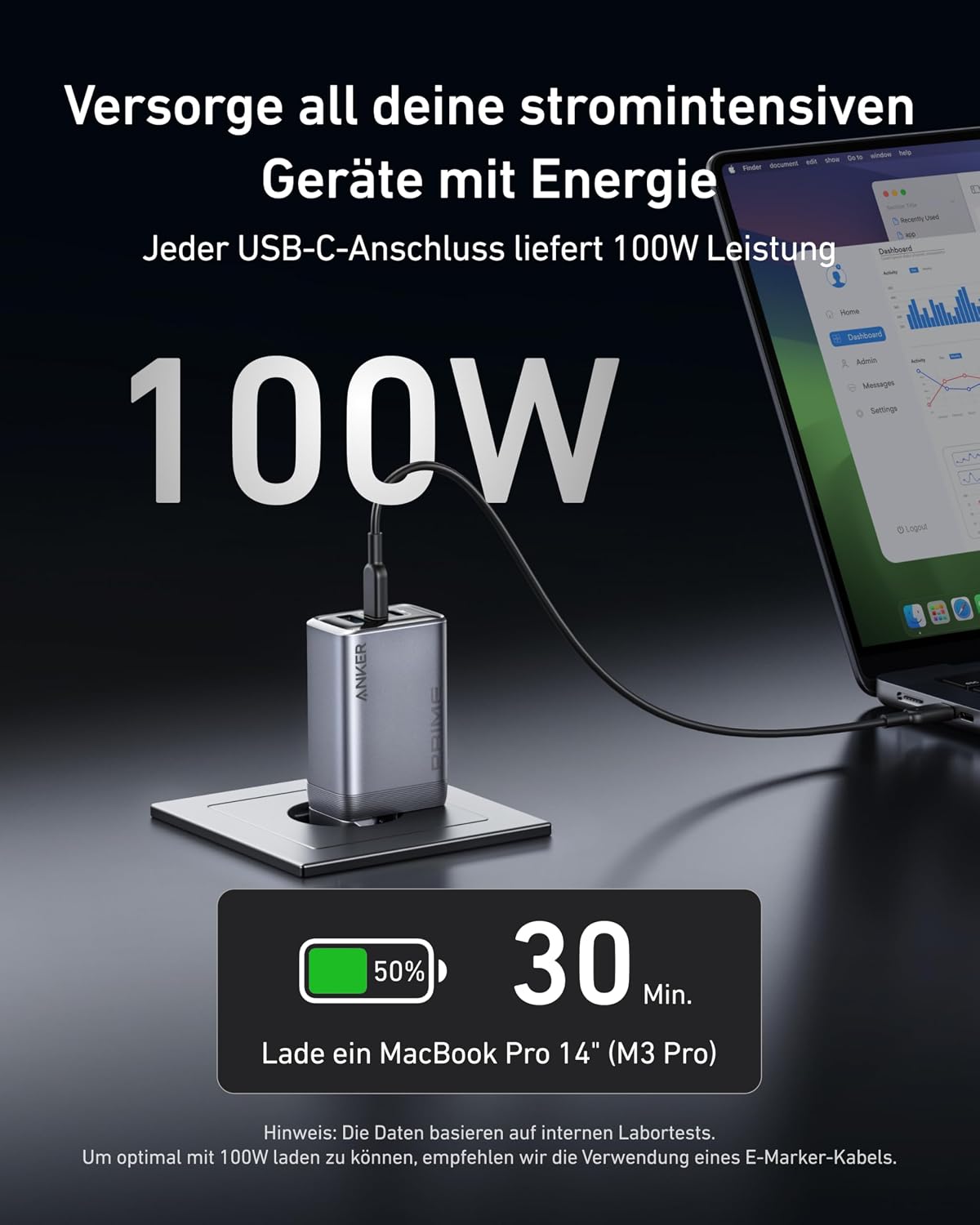 Detalle de Anker Prime Ladegerät 100W