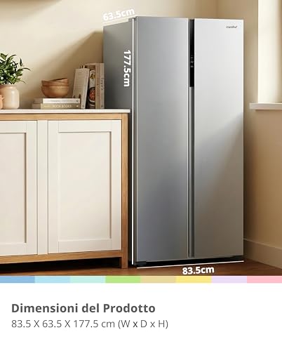 Thumbnail 2 de COMFEE' 460L Frigorifero Americano Side by Side No Frost RCS609IX2: spazio ampio e gestione separata