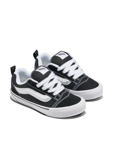 Thumbnail 5 de Vans Knu Skool Noir/Blanc véritable – Baskets basses rétro rééditées avec daim robuste