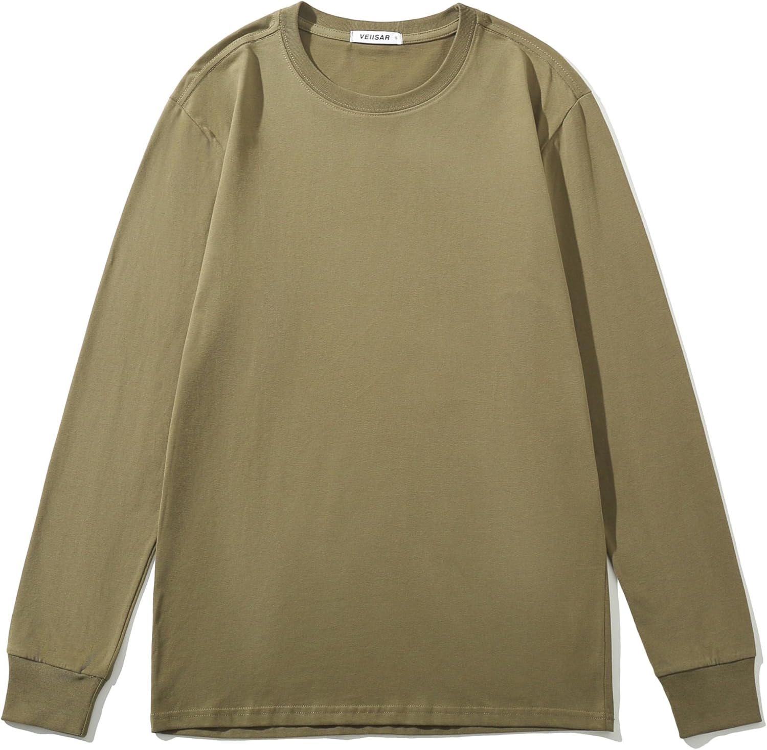 Thumbnail 6 de VEIISAR Herren dickes Langarm-Rundhals-T-Shirt aus 100% Baumwolle (Heavy Duty, pre-shrink)