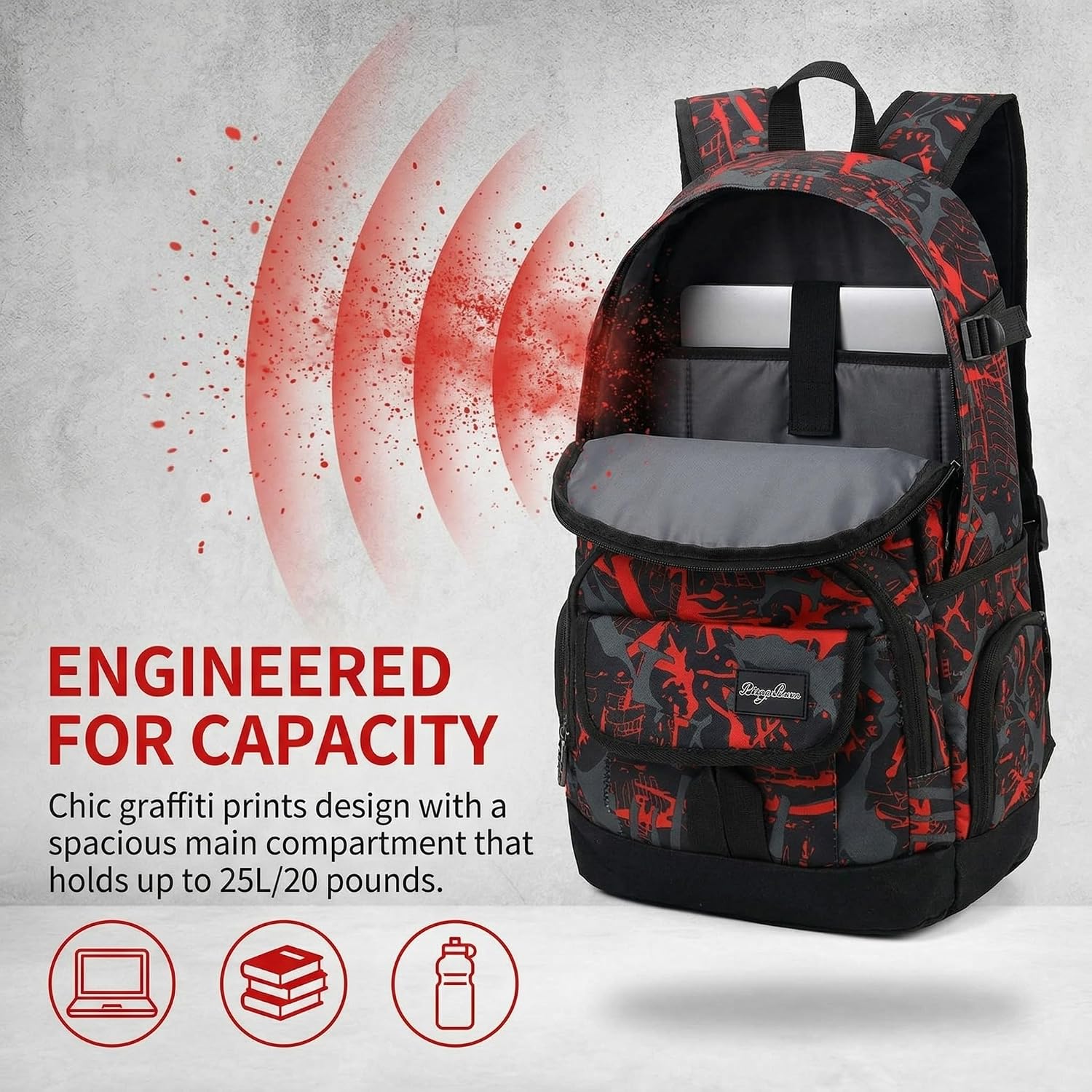 Thumbnail 2 de Rickyh Style School Backpack Travel Bag for Men & Women — Lightweight 25L Daypack with Laptop Sleeve