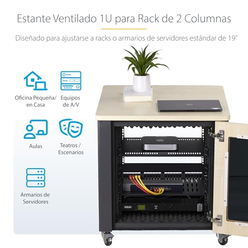 Thumbnail 1 de StarTech.com Estante ventilado 1U 40,6 cm, carga 14 kg 🖥️