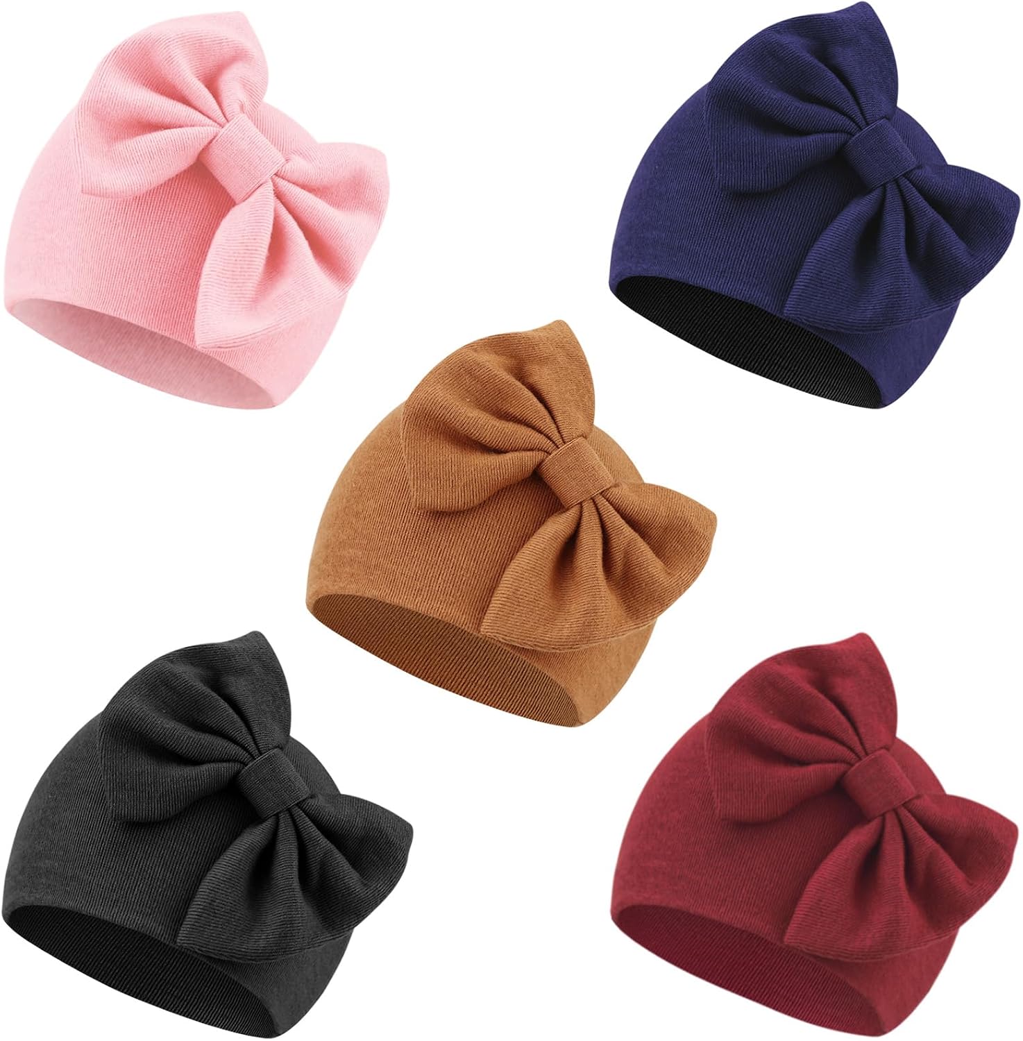 Detalle de DRESHOW Newborn Baby Hats 5-Pack Beanies