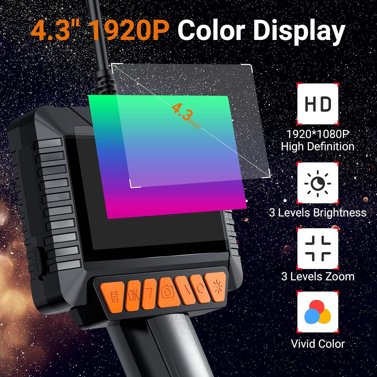 Detalle 2 de Ferdiiz Endoscope 1920P HD Inspection Camera