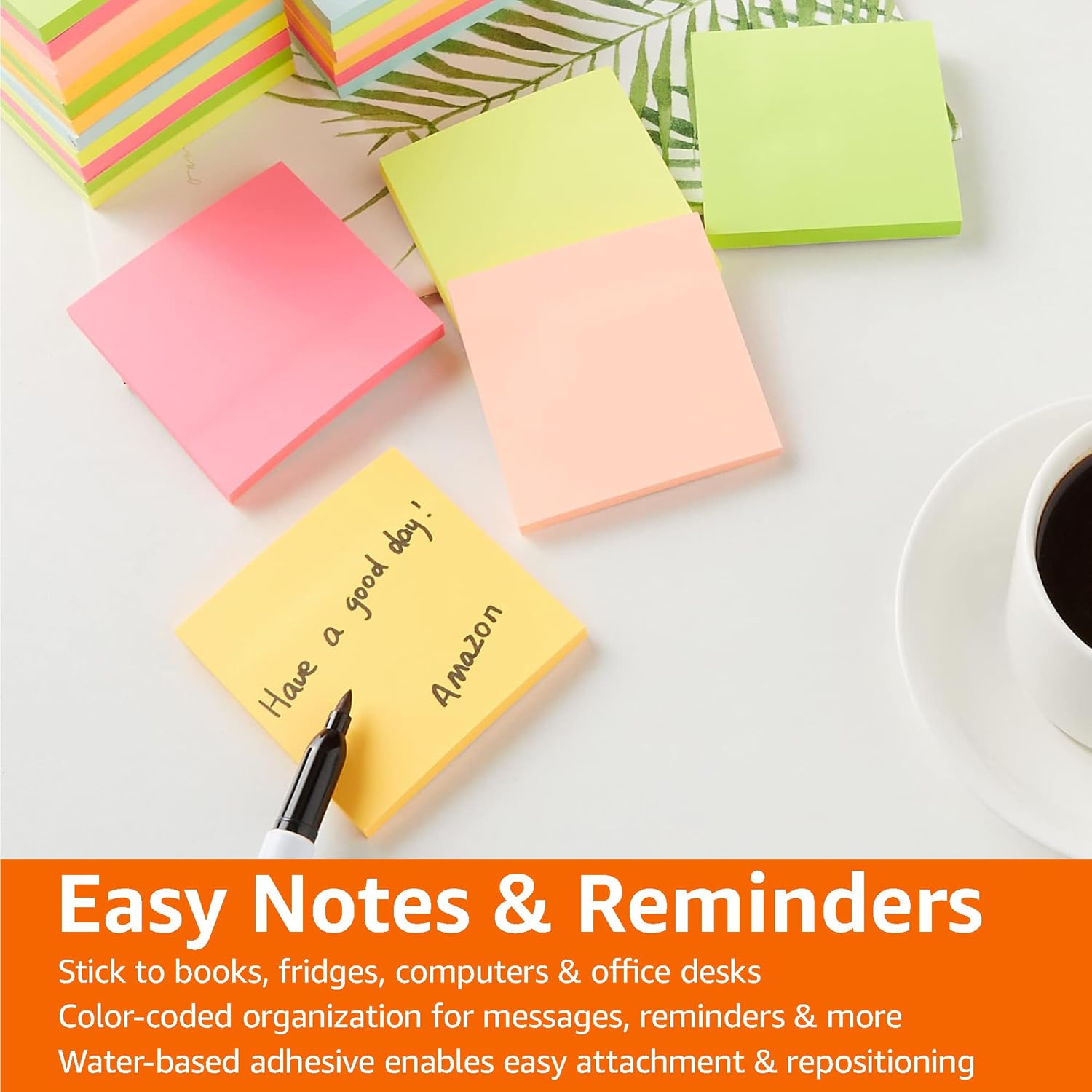 Thumbnail 6 de Amazon Basics Square Sticky Notes 24-pack, 7.6 cm 📝