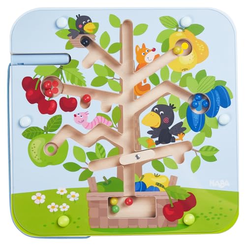 Detalle de HABA Magnetspiel Obstgarten – Labyrinth mit Magnetstift aus Holz