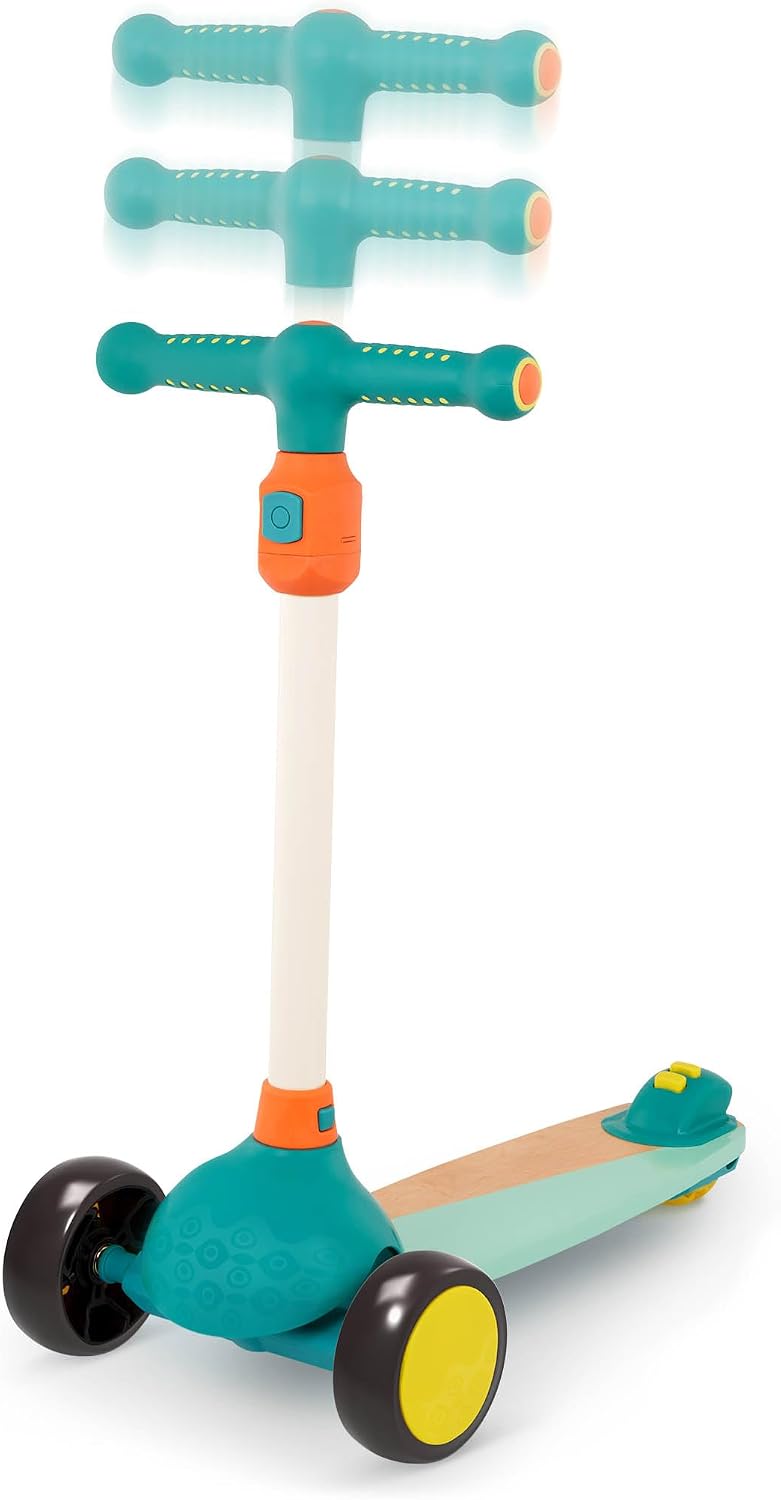 Thumbnail 6 de B. toys Scooter Fun Wood Kids Scooter with Adjustable Handlebar & Light-Up Wheels
