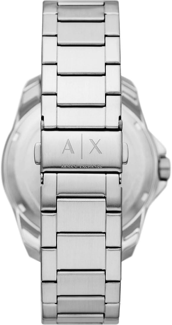 Detalle 2 de Armani Exchange Montre pour homme — boîtier 44 mm, bracelet acier et cadran bleu