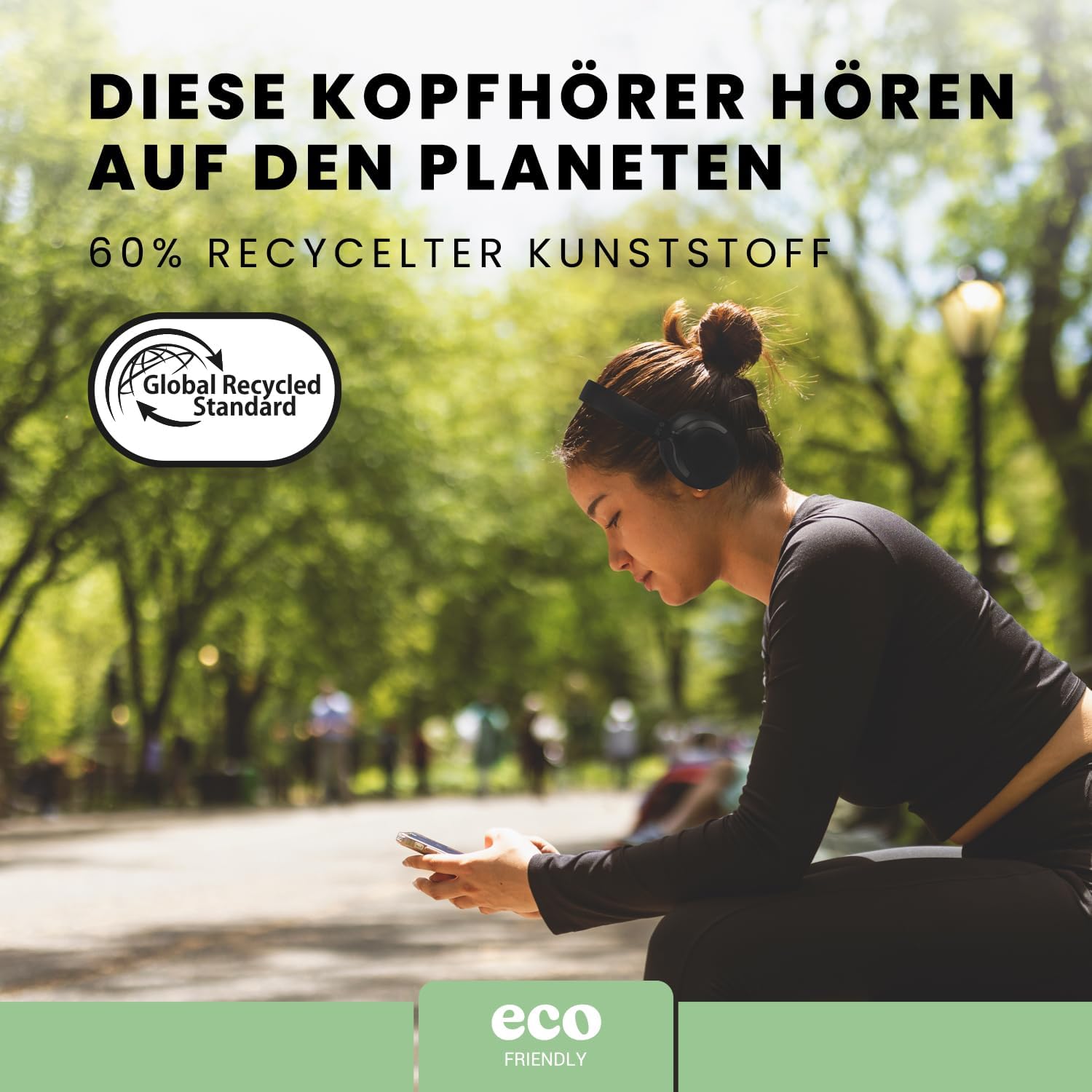 Detalle de SPC Heron 2 Pro – Kabellose Bluetooth-Kopfhörer mit ANC, ECO-Design und Dual-Verbindung