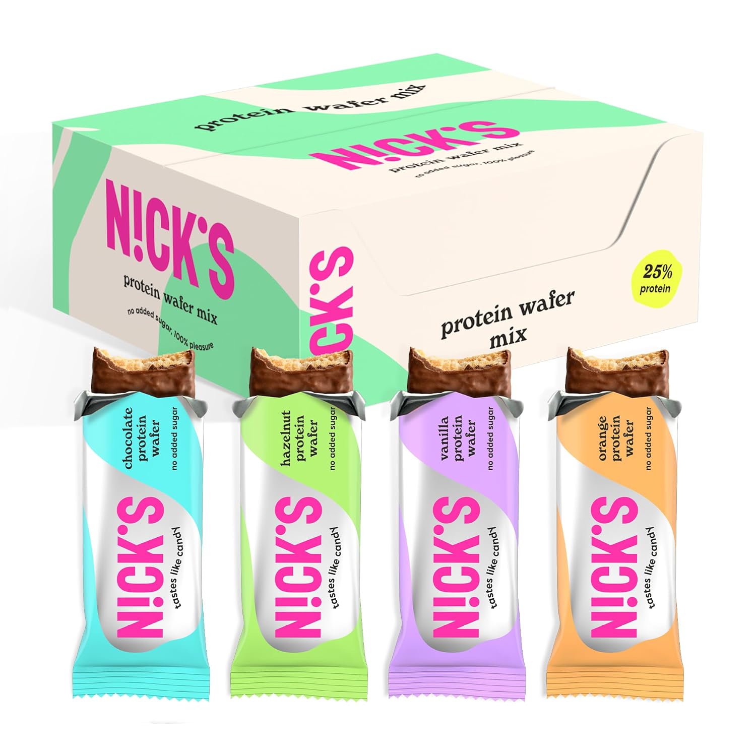Detalle de NICKS Proteinriegel Wafer Sport Mix 9er 🍫