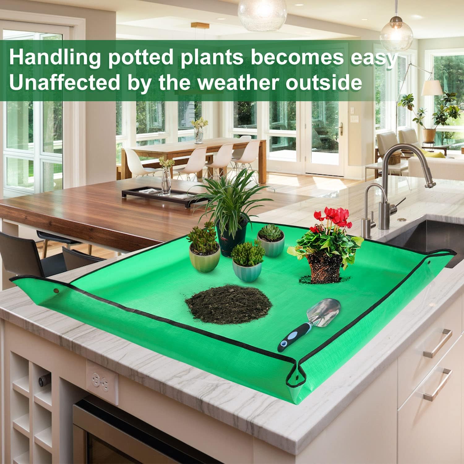 Detalle de HNXTYAOB PE-1100 Extra-Large Waterproof Potting Mat, 39.5-Inch Square
