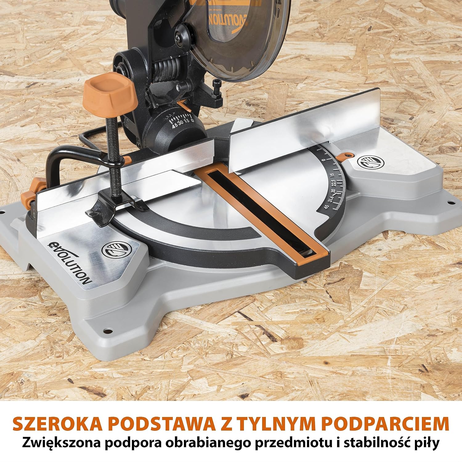 Detalle de Evolution Power Tools R185CMS-Li – akumulatorowa ukośnica 185 mm do wielu materiałów