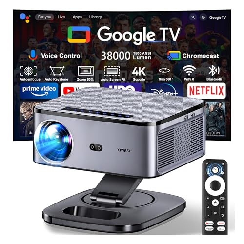 Detalle de Proyector 4K XIWBSY con Google TV, 1500 ANSI y rotación 360°
