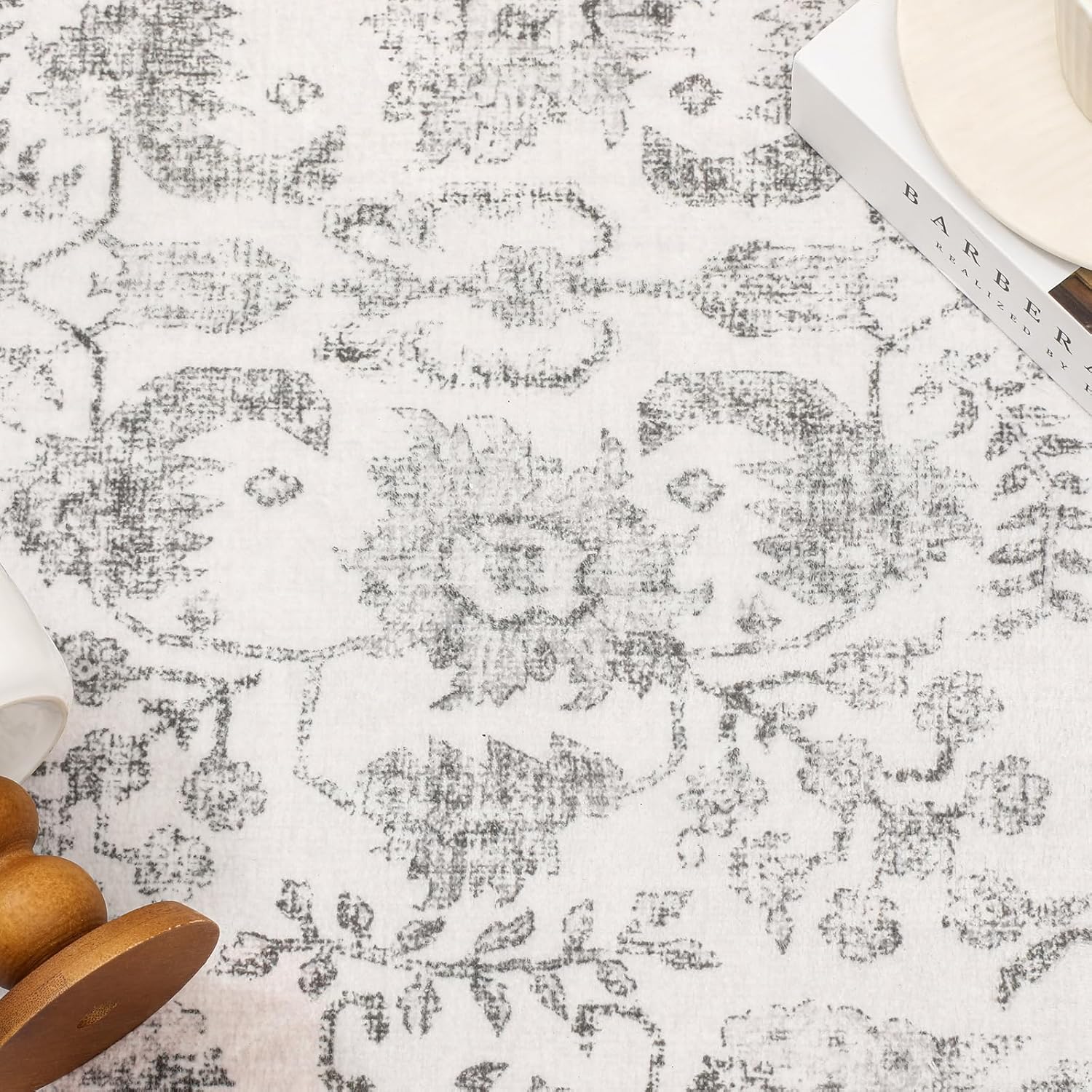 Thumbnail 5 de HUGEAR Vintage Grey Rug (300x400cm) – washable, non-slip, low pile area rug