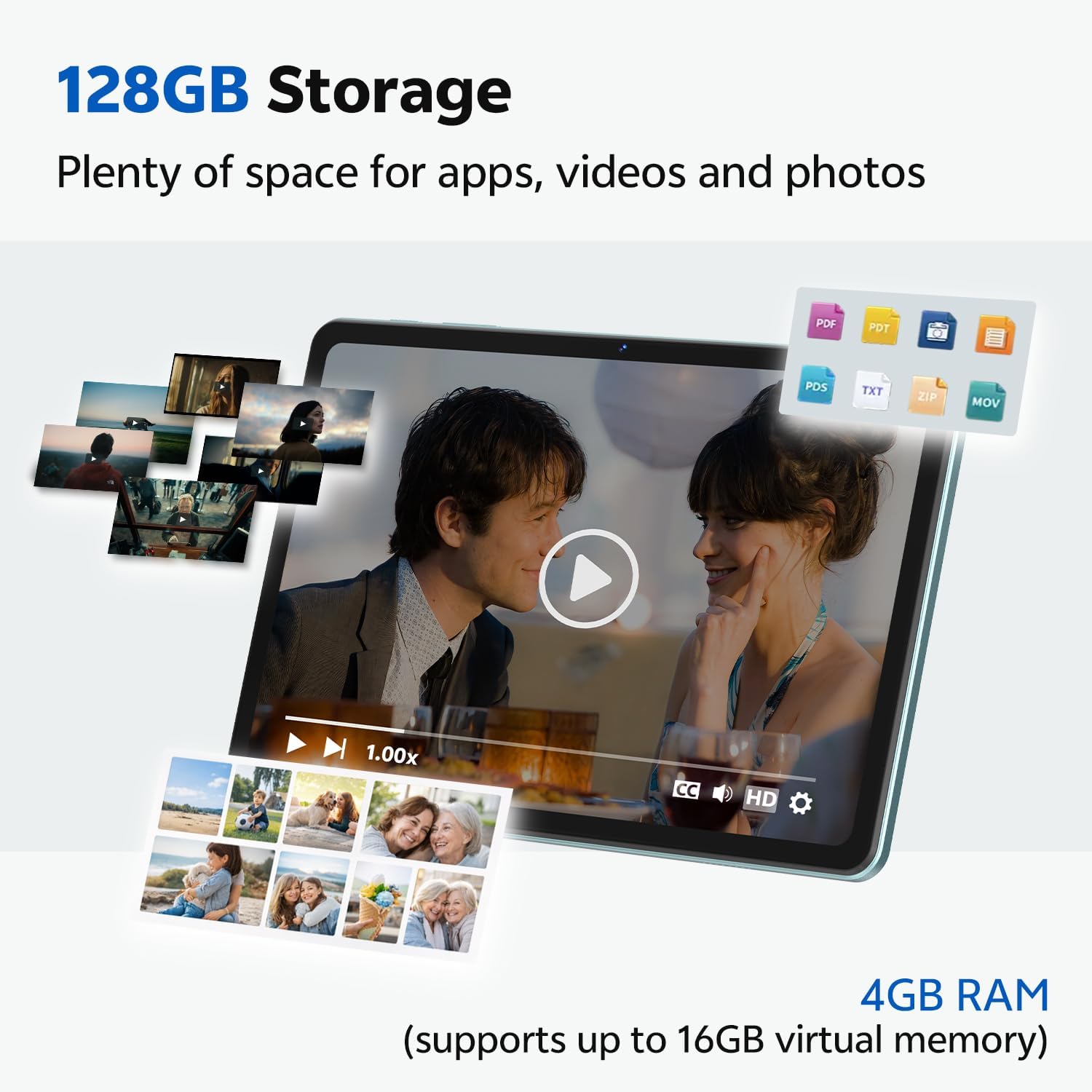 Thumbnail 4 de SVITOO Android 16 Tablet 10 Inch with Gemini AI (T7250) – 20GB RAM, 128GB ROM, 1280x800